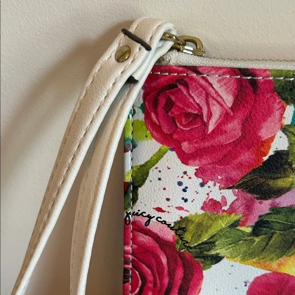 Juicy Couture Rose Print Clutch - Pink and Green - Picture 3 of 14